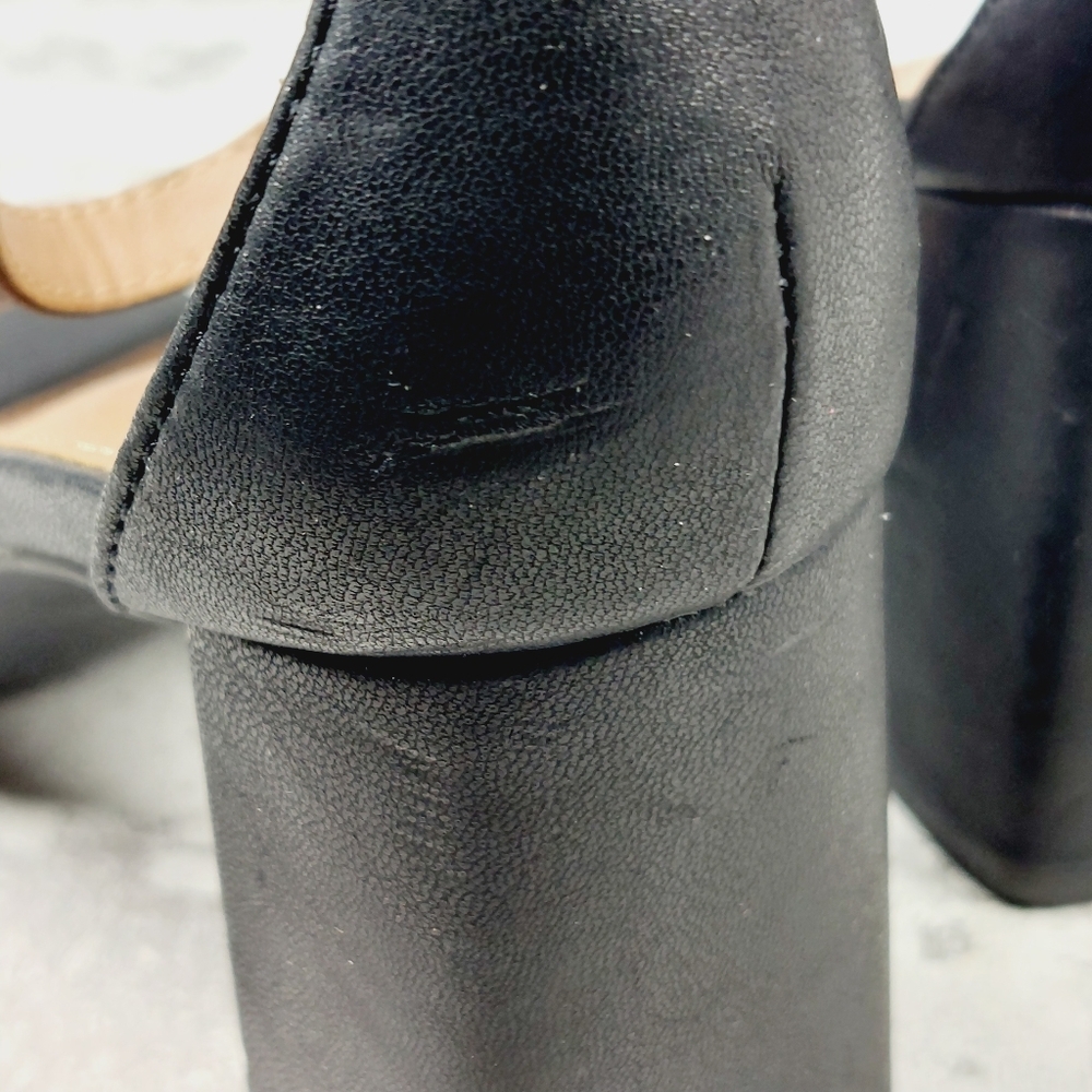 NEW Nordstrom Ellie Double Strap Heeled Sandals In Black I178 - Picture 13 of 14